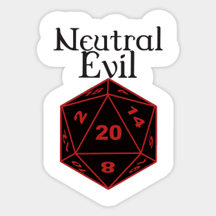 Neutral Evil Alignment Sticker